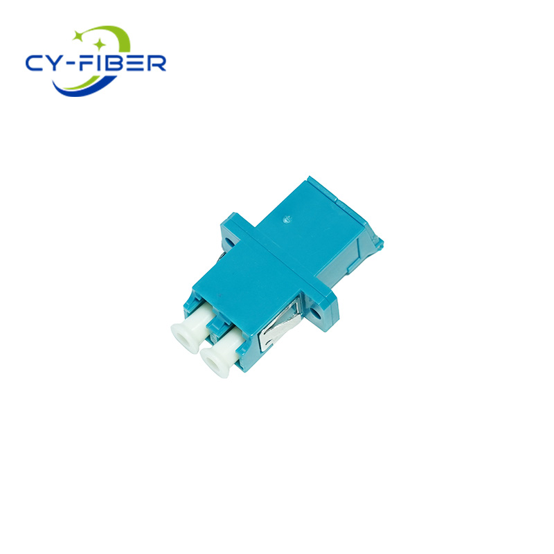 LC UPC 雙工 OS2單模 帶彈片 光纖適配器