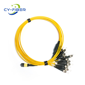 OS2 12芯 MPO/MTP® APC（母頭）轉(zhuǎn)12 ST單工 UPC 單模分支跳線 極性A